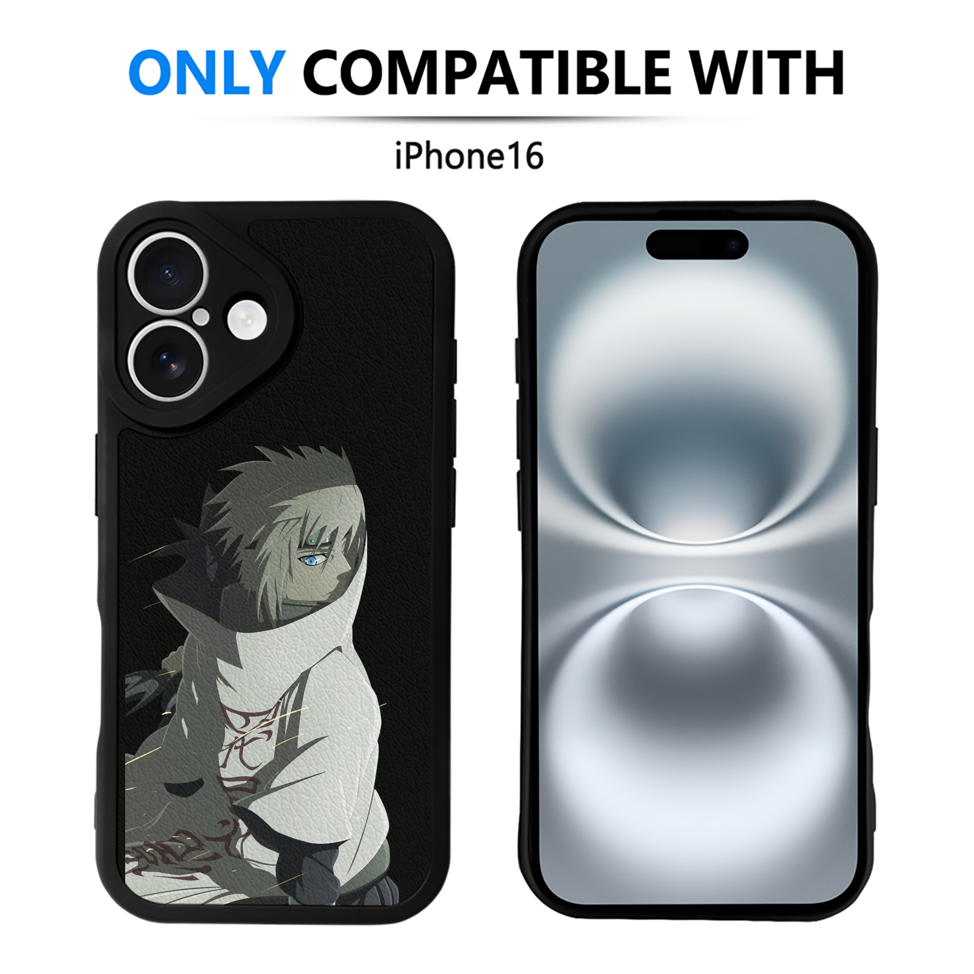 （画像用） NARUTO -ナルト- 波風 ミナト Namikaze Minato 【iPhone 16シリーズ対応】シリコンスマホケース（レザー調） 材質：シリコン